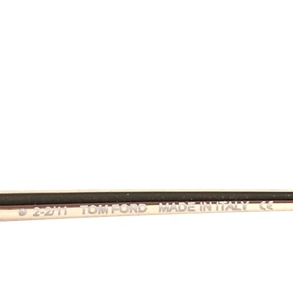 Tom Ford Eyeglasses Frames TF5134 025 Beige Gold Horn Round Full Rim 52-16-130